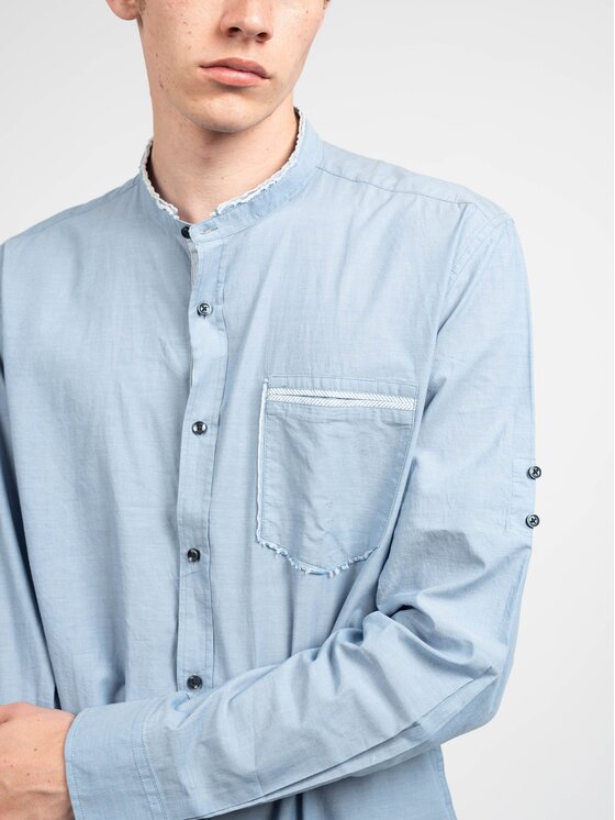 Antony Morato Antony Morato Camicia MMSL00470 FA400053 Celeste Slim Fit