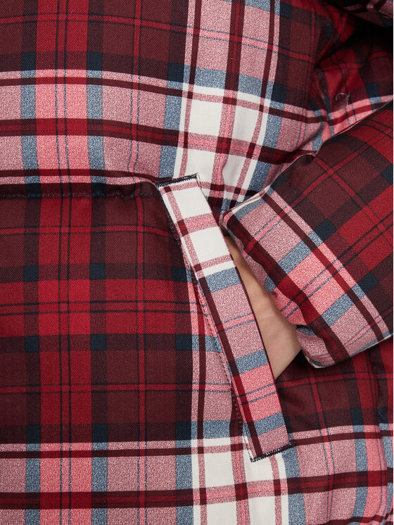 Tommy Hilfiger Tommy Hilfiger Zimska jakna New York Tartan WW0WW40233 Crvena Relaxed Fit