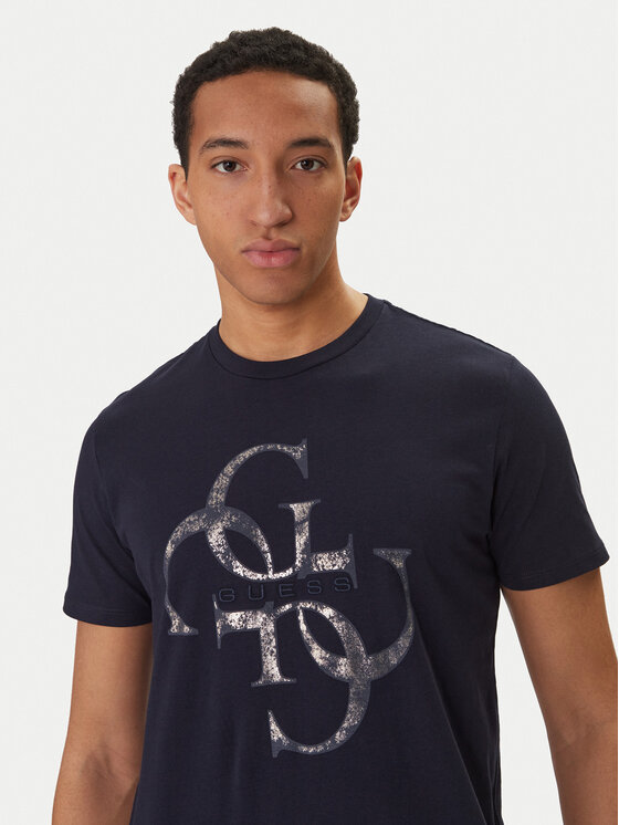 Guess Guess Tricou M6RI03 I3Z14 Bleumarin Regular Fit