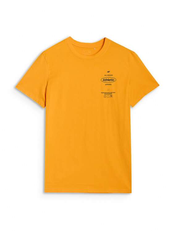 4F 4F T-Shirt SS MIDSHOP TEXTILE Pomarańczowy Regular Fit