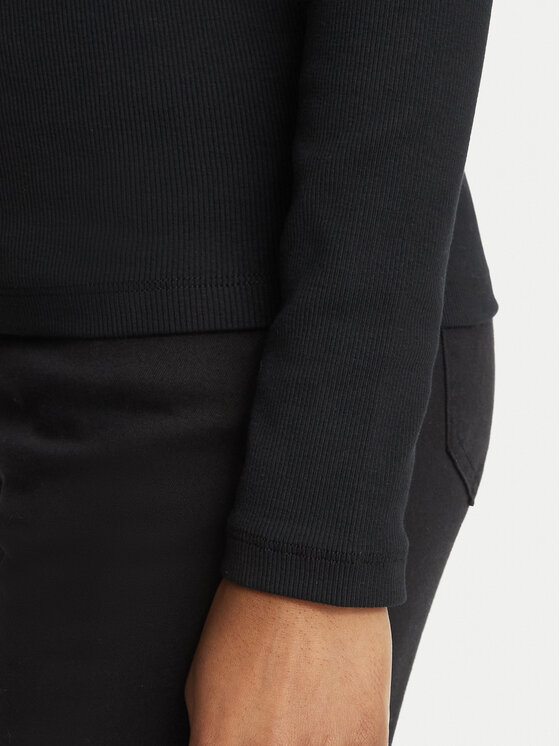 Fracomina Fracomina Blūze FP26WT3034J40101 Melns Slim Fit
