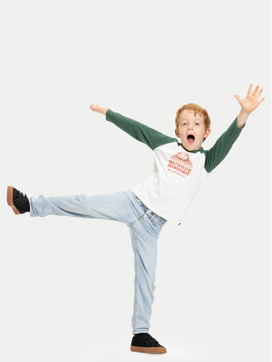 Quiksilver Quiksilver Bluzka Ev Spot On Raglan EQKZT03574 Biały Regular Fit