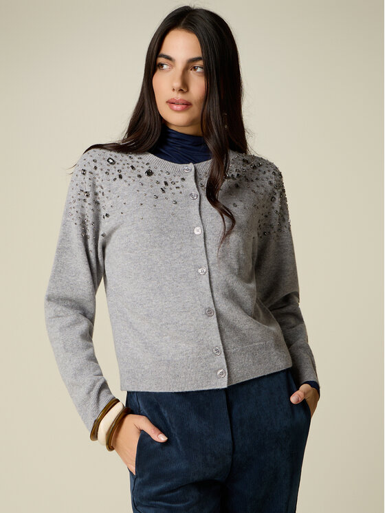 Oltre Oltre Maglione M346J005601N013 Grigio Regular Fit