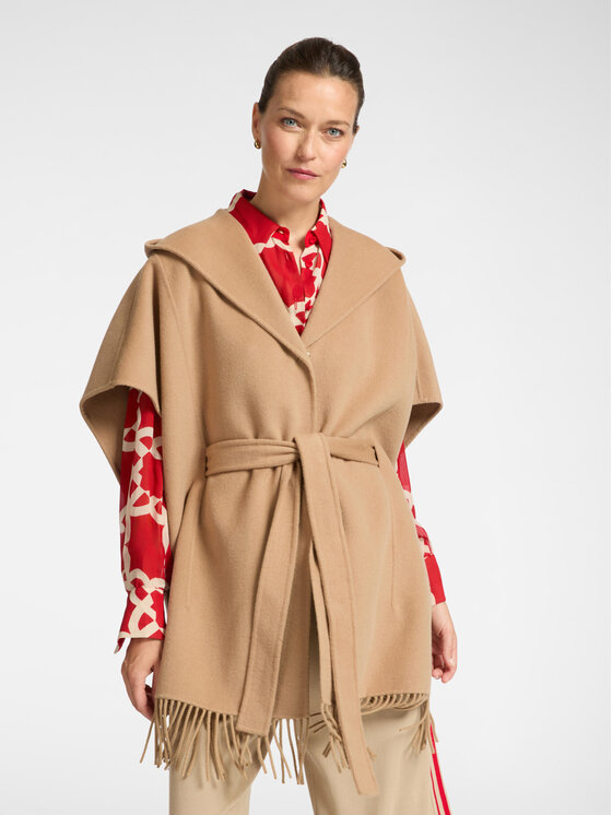 Elena Mirò Elena Mirò Płaszcz 8078E000159N012 Écru A-Line Fit