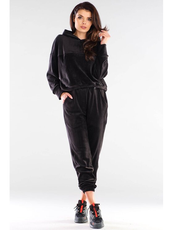 Awama Awama Bluza A412 Czarny Basic Fit