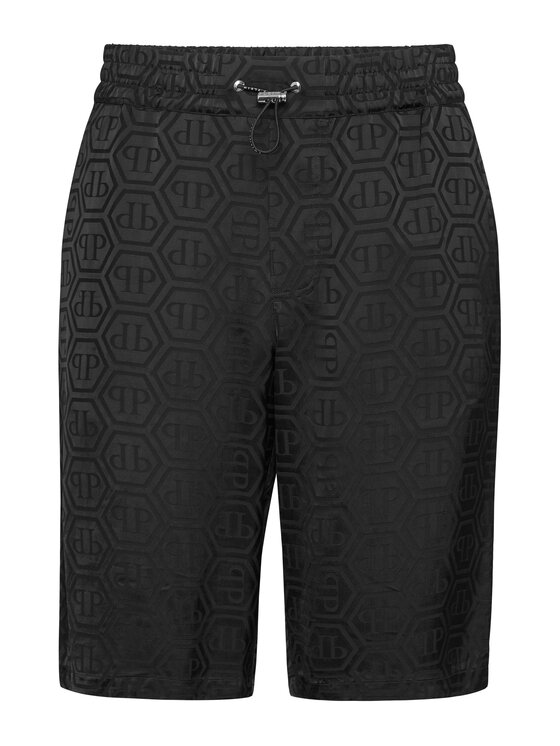 PHILIPP PLEIN PHILIPP PLEIN Szorty materiałowe 25459 Czarny Regular Fit
