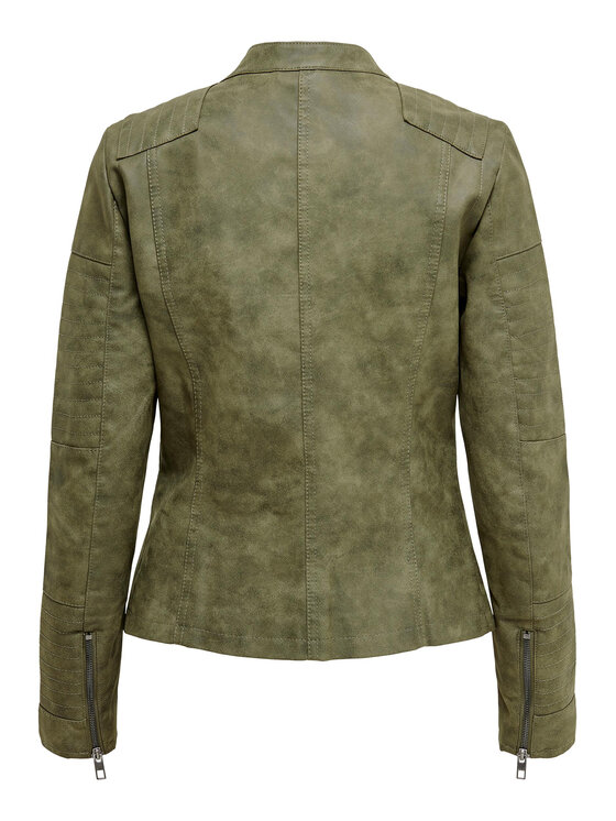 ONLY ONLY Куртка зі штучної шкіри Ava 15102997 Зелений Regular Fit