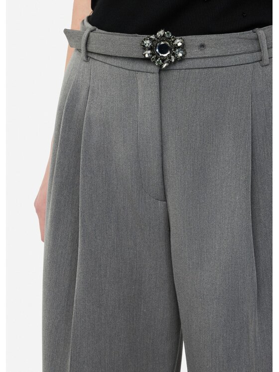 Liu Jo Liu Jo Spodnie materiałowe MF5269TS22484006 Szary Loose Fit