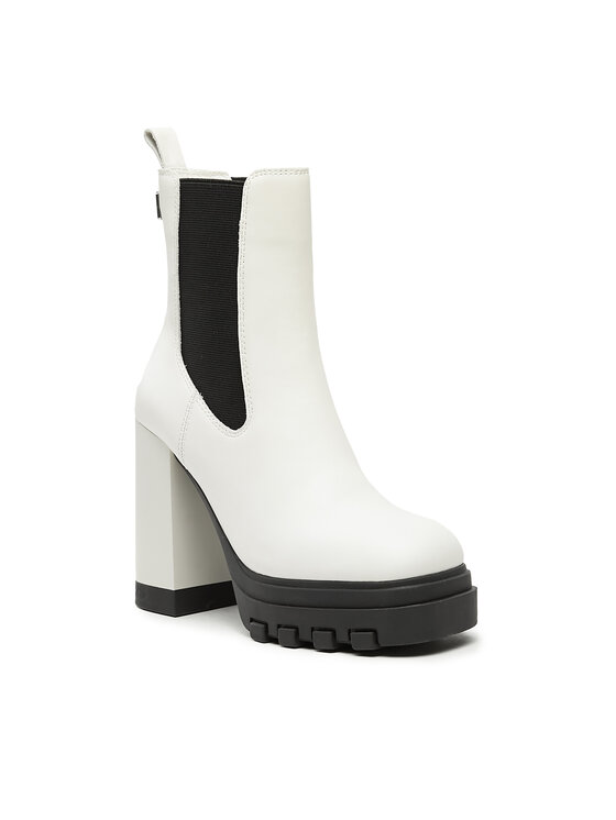 Tommy Jeans Tommy Jeans Botine Tjw High Heel Chelsea EN0EN02306 Alb