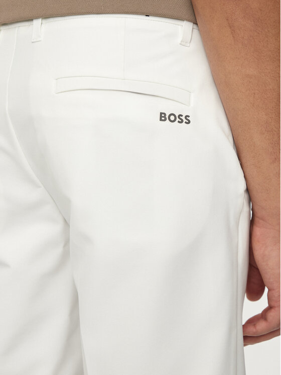 BOSS Boss Pantalon scurți din material S_Commuter 50504392 Alb Slim Fit