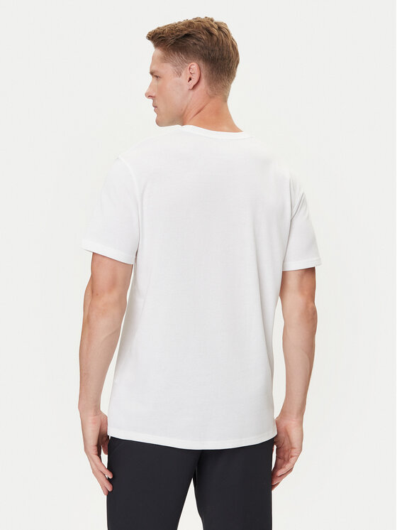 Under Armour Under Armour Majica Ua Logo Emb 1373997 Bela Relaxed Fit