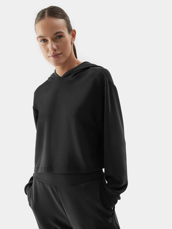 4F Felpa 4FAW23TSWSF702 Nero Regular Fit, taglia : XL