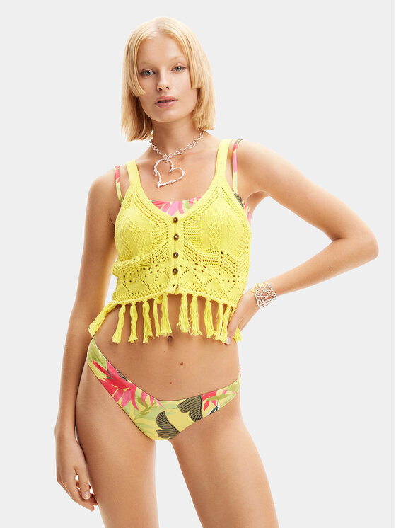 Desigual Desigual Τοπ Madagascar 24SWMF01 Κίτρινο Regular Fit
