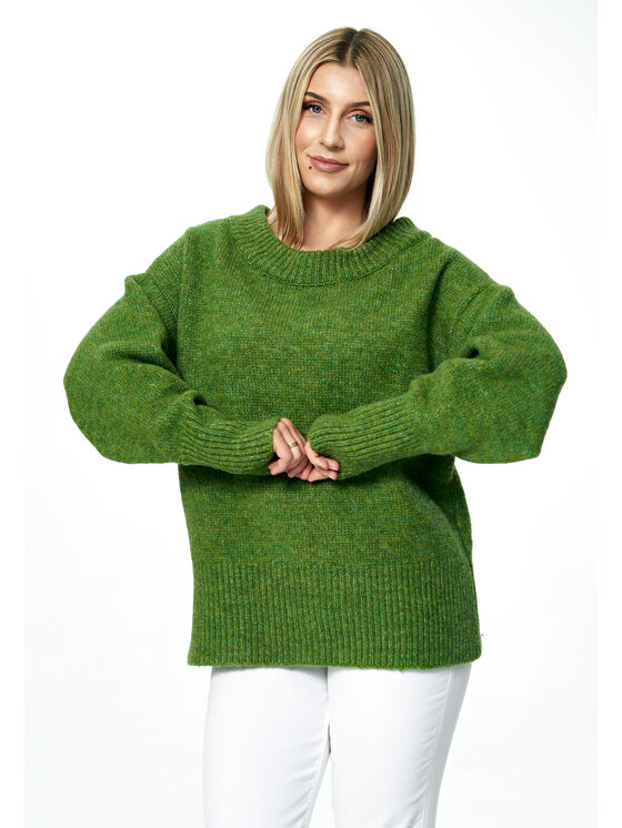 FIGL FIGL Sweter M882 Zielony Oversize