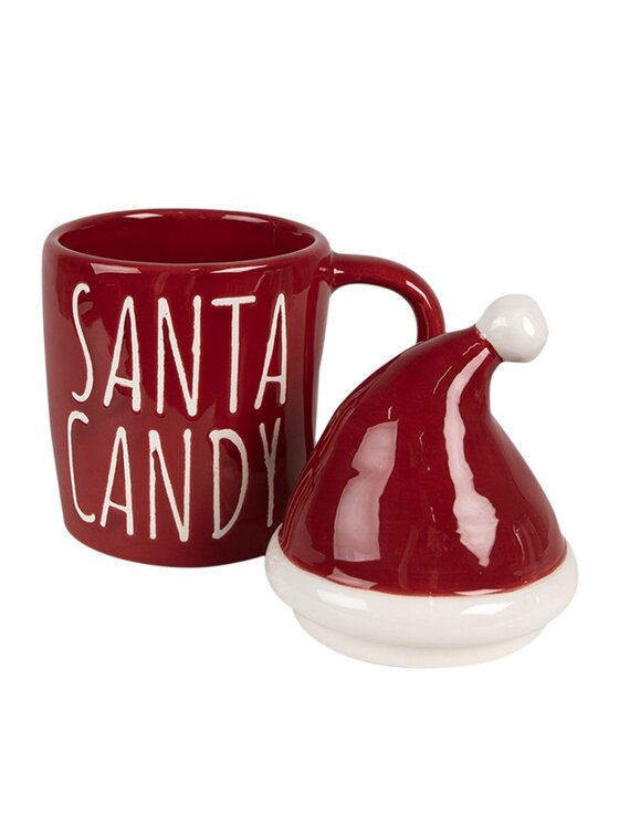 MIAhome MIAhome Kubek ceramiczny świąteczny Santa Candy 300 ml Czerwony