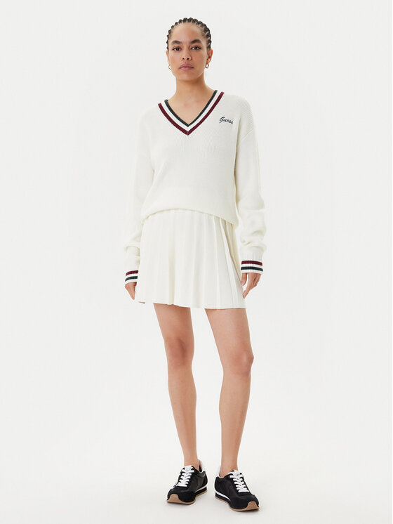Guess Guess Plisirano krilo V5BD02 Z1152 Écru Regular Fit