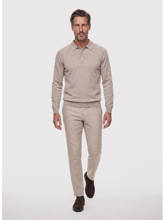 Pako Lorente Pako Lorente Sweter P26WP-2X-001 Beżowy Straight Fit