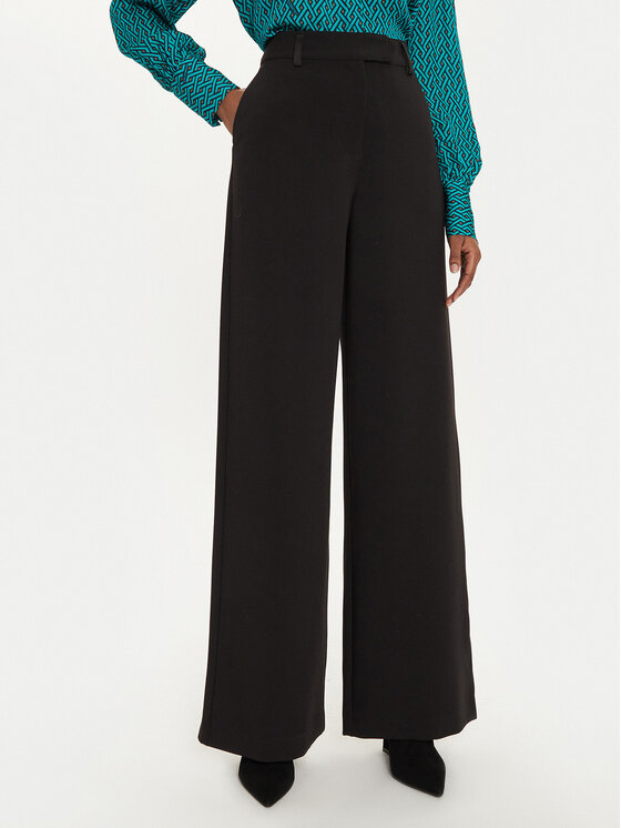 Fracomina Pantaloni palazzo FR24WV3004W50901 Nero Wide Leg, taglia : 42