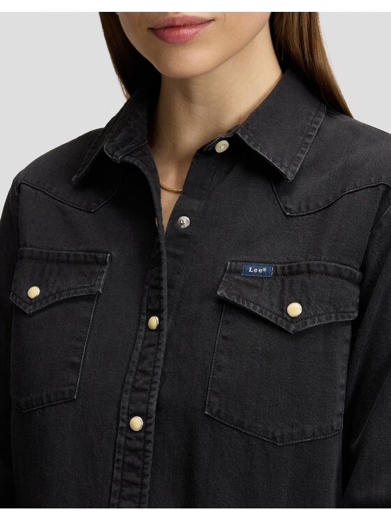 Lee Lee Koszula REGULAR WESTERN SHIRT Czarny Regular Fit