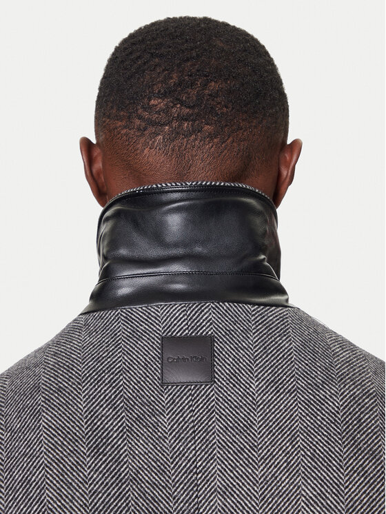 Calvin Klein Calvin Klein Wollmantel LV04LD510G Grau Regular Fit