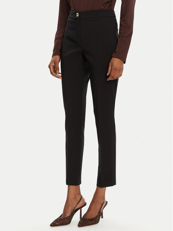 Rinascimento Rinascimento Текстилни панталони CFC0122733003 Черен Regular Fit