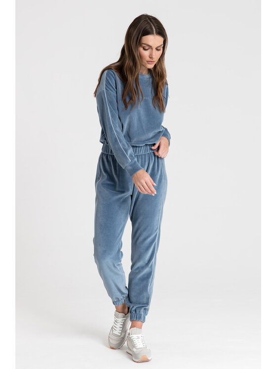 LaLupa LaLupa Bluza LA084 Niebieski Comfortable Fit