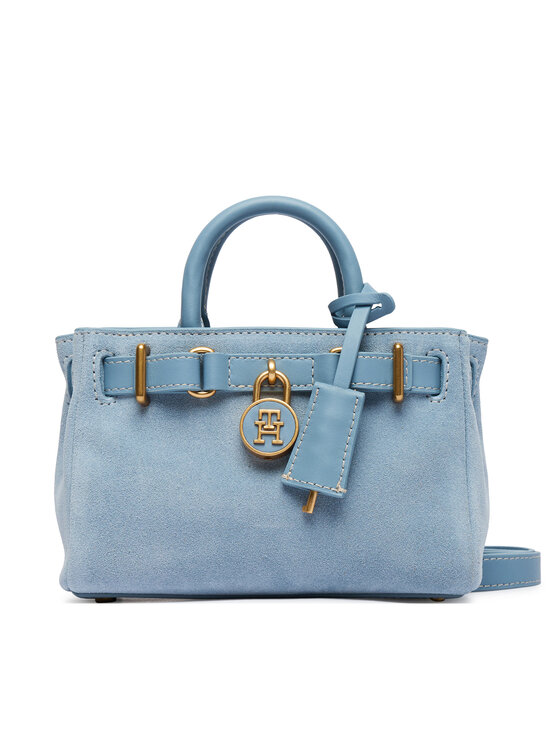 Tommy Hilfiger Tommy Hilfiger Τσάντα American Icon Micro Tote Suede AW0AW18853 Γαλάζιο
