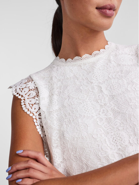 Pieces Pieces Bluse 17120454 Weiß Regular Fit