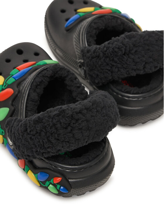 Crocs Crocs Šľapky Classic Lined Holiday Lights Cgt 212027 Čierna