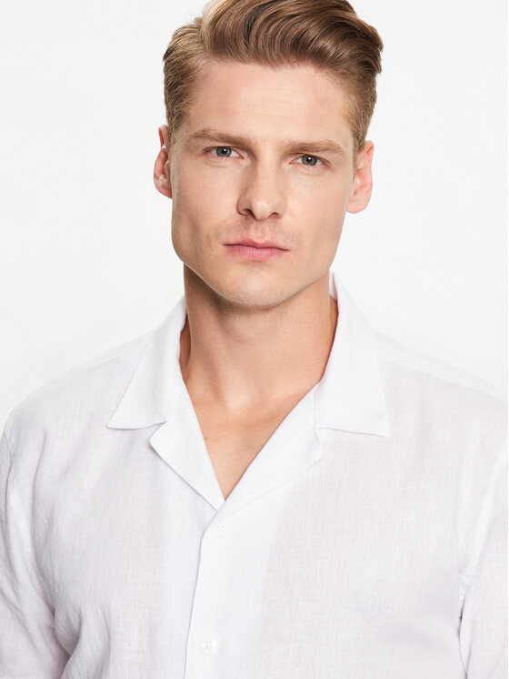 Lindbergh Lindbergh Koszula 30-203319 Biały Relaxed Fit