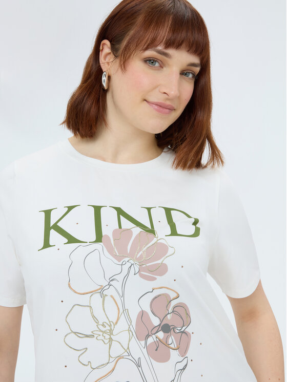 Fiorella Rubino Fiorella Rubino T-Shirt G07FL009024N011 Biały Regular Fit