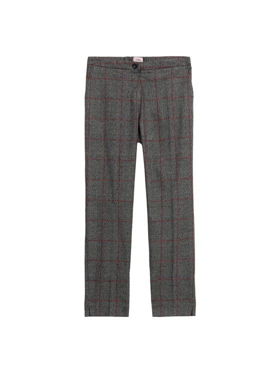 Oltre Oltre Spodnie materiałowe P030R108846N0Z3 Szary Regular Fit