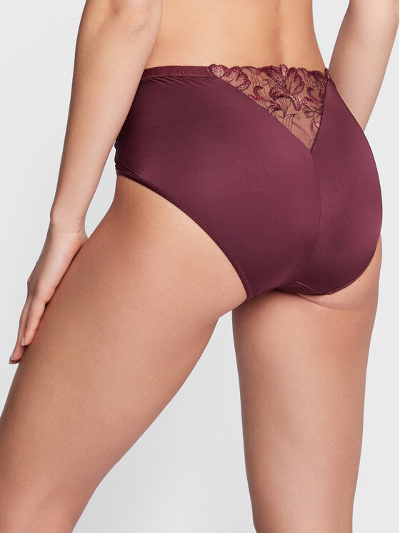 Triumph Triumph Figi klasyczne z wysokim stanem Freesia Florale 10210677 Bordowy