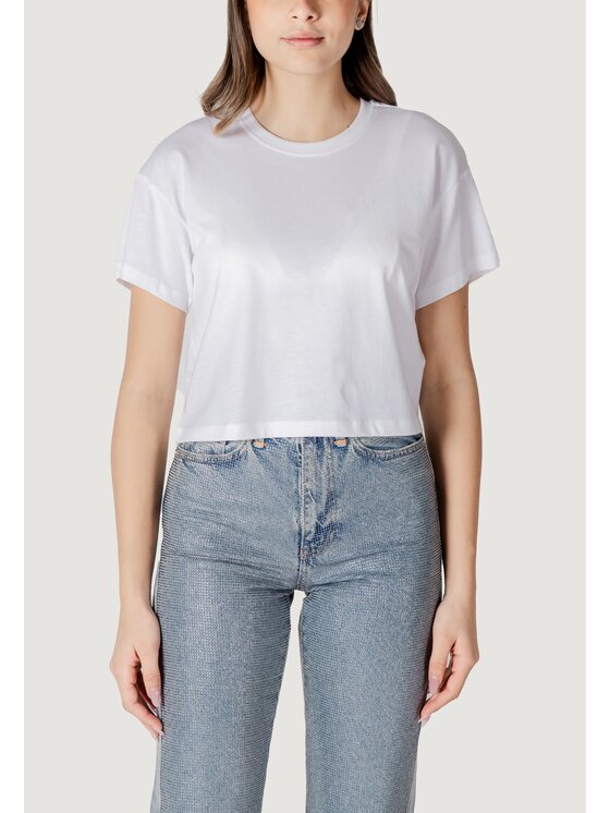 ONLY ONLY T-shirt Onlbolette Life S/S Lace Mix Top Jrs Bianco To Fit