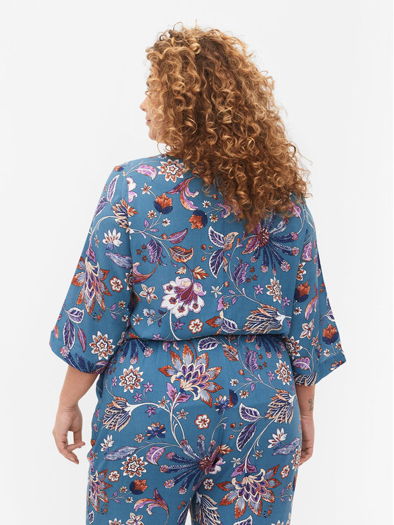 Zizzi Zizzi Bluza V00040E Modra Loose Fit