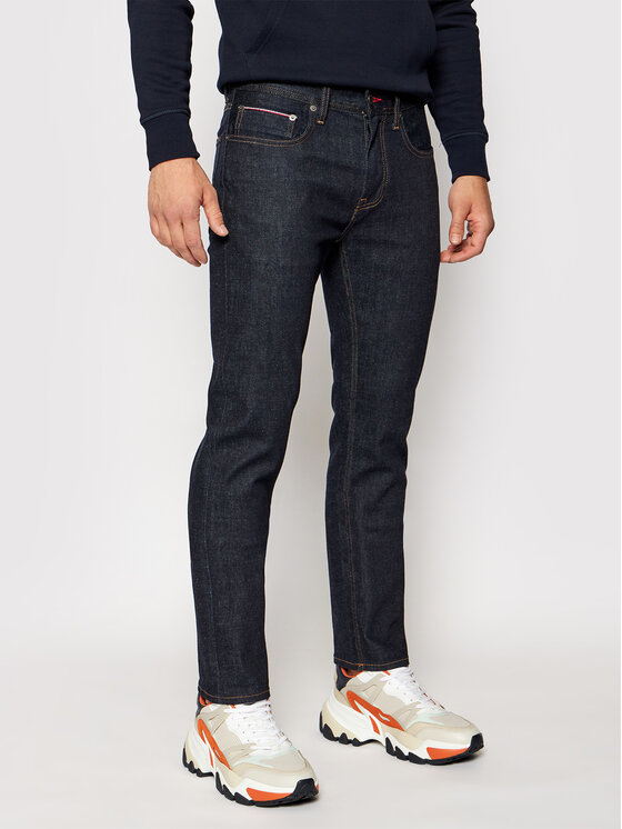 Tommy Hilfiger Džinsi Denton MW0MW15578 Tumši zils Straight Leg