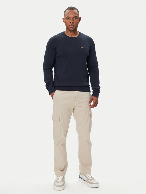 Aeronautica Militare Aeronautica Militare Džemper 252MA1611UL00506 Tamnoplava Regular Fit