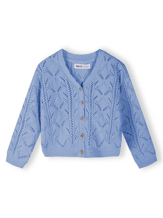 minoti minoti Kardigan 30KNIT100 Błękitny Regular Fit
