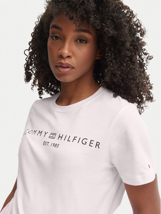 Tommy Hilfiger Tommy Hilfiger T-Shirt WW0WW40276 Różowy Regular Fit