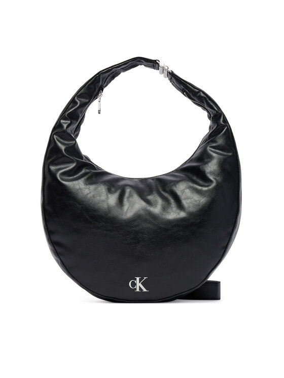 Calvin Klein Calvin Klein Ročna torba Buckle Convertible Hobo Bag LV04F3446G Črna