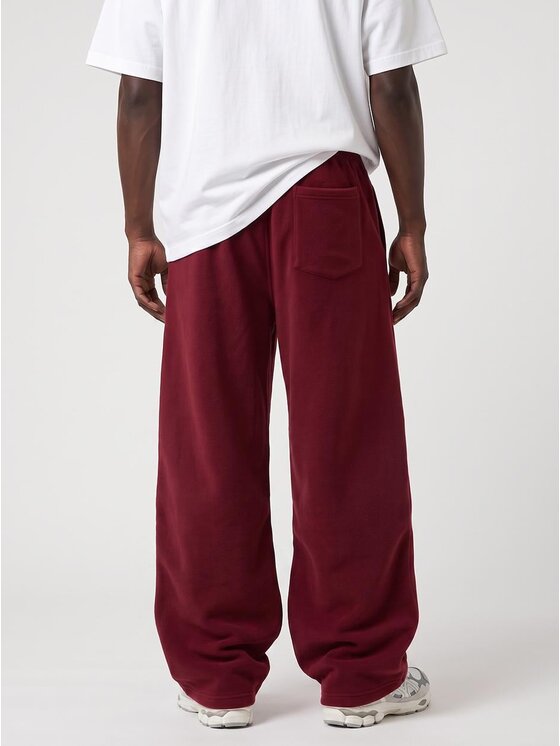 Jigga Wear Jigga Wear Spodnie dresowe Szerokie regulowane 131961 Czerwony ciemny Baggy Fit