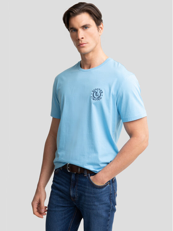 BIG STAR BIG STAR T-Shirt REAGER_401_150 Niebieski Oversize