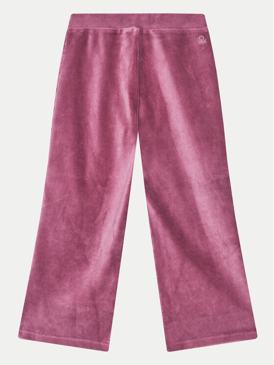 United Colors Of Benetton United Colors Of Benetton Spodnie materiałowe 4DZBGF01E Fioletowy Wide Leg