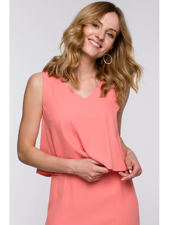 Makover Makover Večerní šaty K048 Oranžová Regular Fit