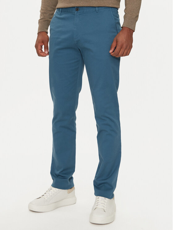 Sisley Čino bikses 4AIHSF021 Zils Slim Fit