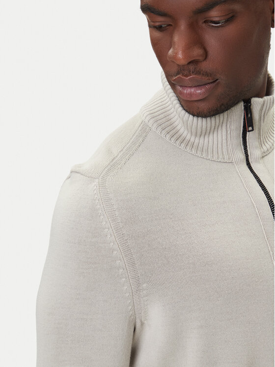 BOSS BOSS Sweter Avac_FZ 50501750 Beżowy Regular Fit