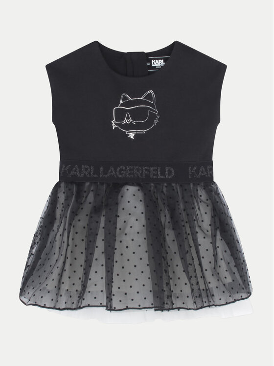 Karl Lagerfeld Kids Vestito elegante Z30278 D Nero Regular Fit, taglia : 2Y