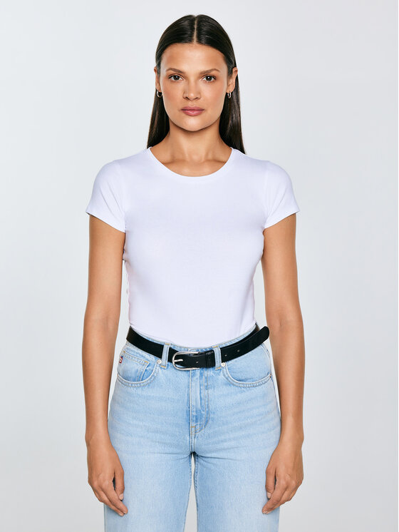 BIG STAR BIG STAR T-Shirt CLASSACA Biały Slim Fit