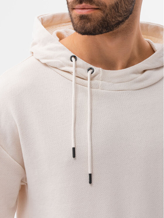 Ombre Ombre Mikina B1187 Écru Regular Fit
