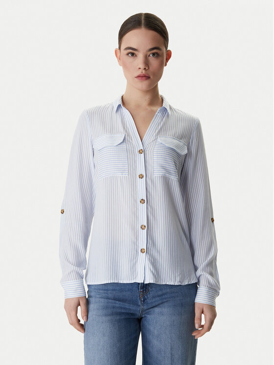 Vero Moda Vero Moda Marškiniai Bumpy 10275283 Mėlyna Regular Fit